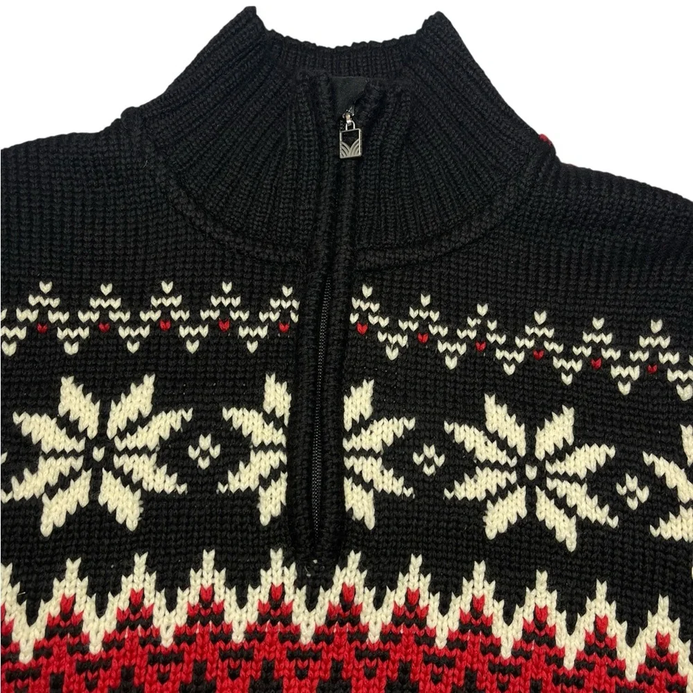 Dale of Norway Myking Nordic Merino Wool Black Chunky Knit Men’s Sweater L NEW - Picture 7 of 16